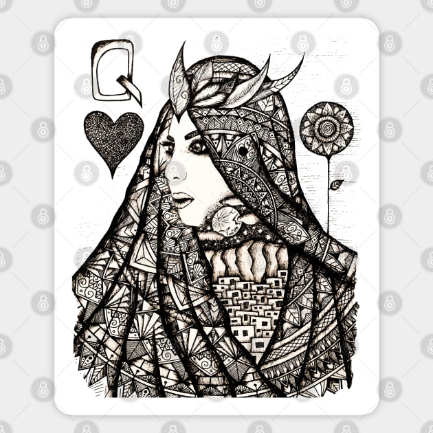 Queen of hearts Magnet by Lamink